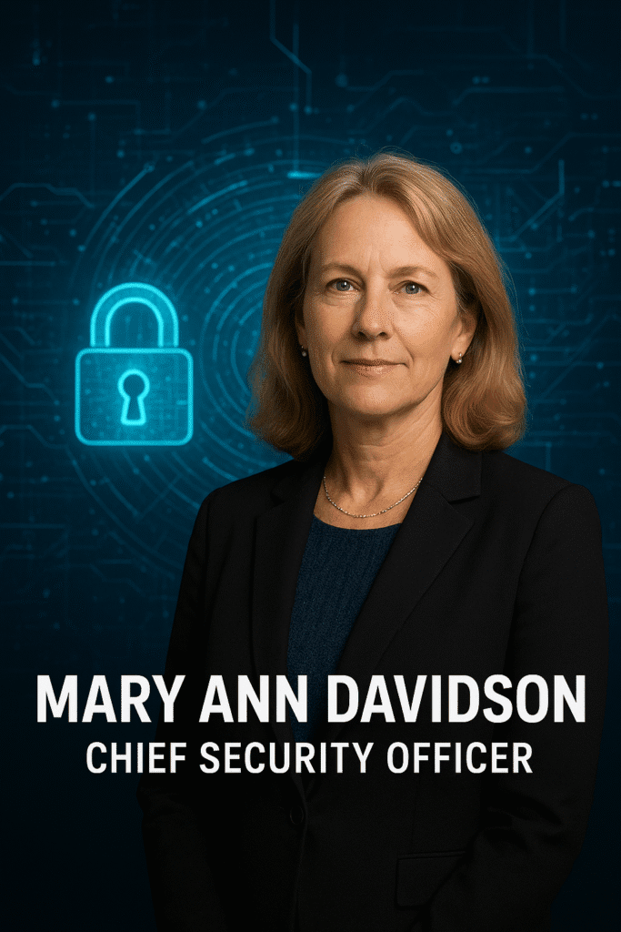 Mary Ann Davidson) ओरेकल कॉर्पोरेशन की चीफ सिक्योरिटी ऑफिसर (CSO) हैं