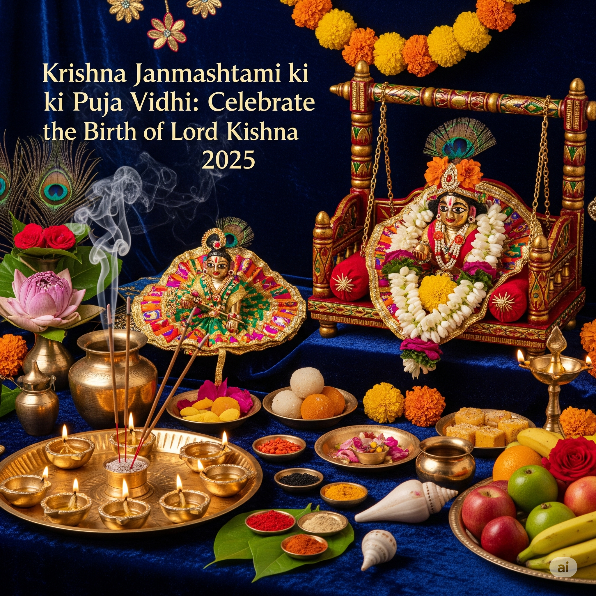 Krishna Janmashtami ki Puja Vidhi Celebrate the Birth of Lord Krishna