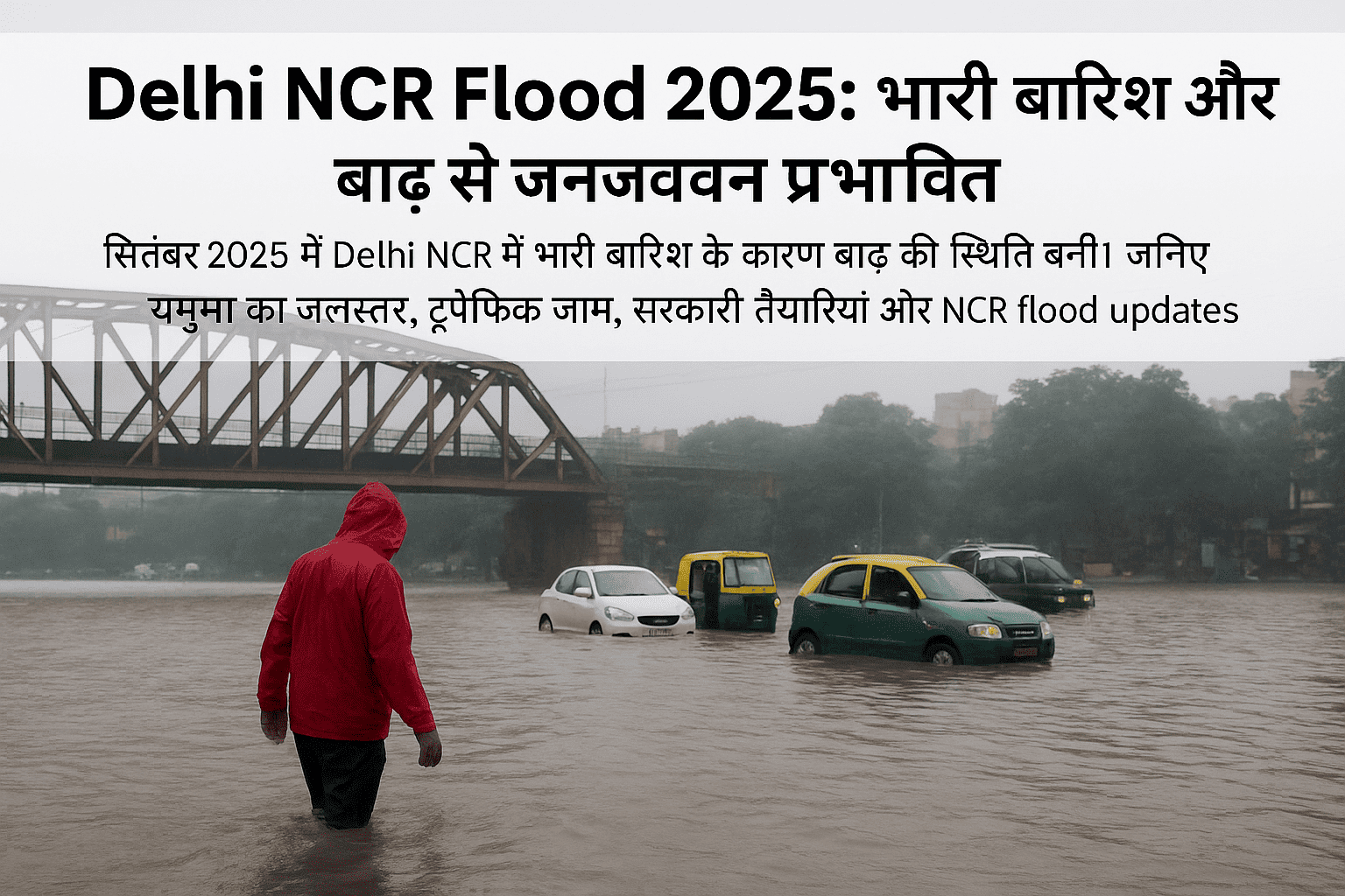 Delhi NCR Flood 2025: भारी बारिश और बाढ़ से जनजीवन प्रभावित